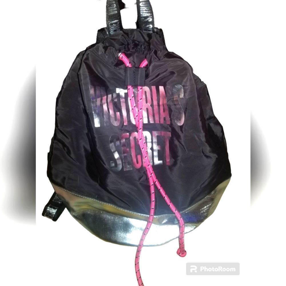 Victoria's Secret Backpack Bucket Style With Drawstring Closure